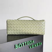 Bottega Veneta Long Clutch Andiamo With Handle Green 31x13x3cm - 2