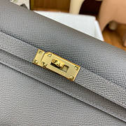 Hermes Kelly Classique To Go Wallet Grey Gold 20x11.5x1.5cm - 5