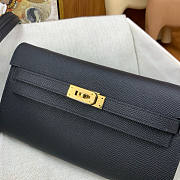 Hermes Kelly To Go Wallet Black On Chain Noir 20.5x11.5x3cm - 2