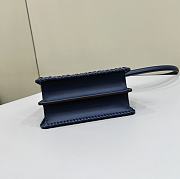 Fendi Peekaboo Iseeu Petite Midnight Blue Woven Leather 20x10.5x15cm - 6