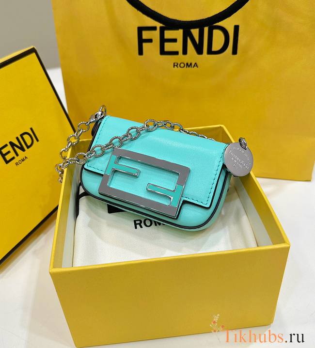 Fendi Tiffany Nano Baguette Blue 10x17x2.5cm - 1