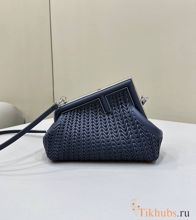 Fendi First Small Midnight Blue Woven 26x18x9.5cm - 1