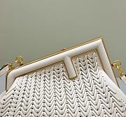 Fendi First Small Camellia Interlaced Leather Bag 26x18x9.5cm - 3