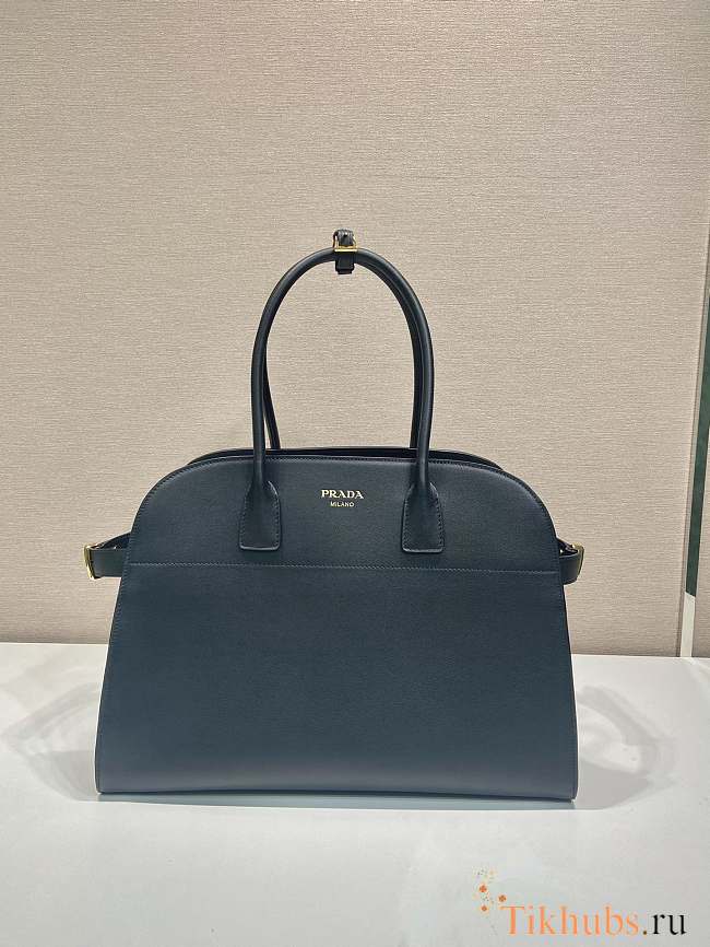 Prada Large Leather Tote Bag Black 40x29x20cm - 1