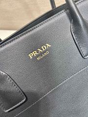 Prada Large Leather Tote Bag Black 40x29x20cm - 6