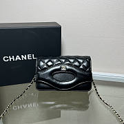 Chanel Flap Bag Wallet Black 19x12x3.5cm - 1