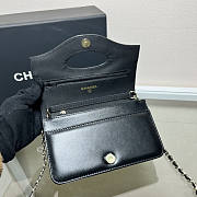 Chanel Flap Bag Wallet Black 19x12x3.5cm - 6