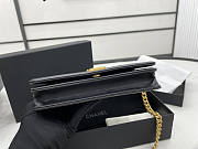Chanel Boy Bag Wallet On Chain Black Gold Lambskin 19x12x3.5cm - 4
