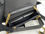 Chanel Boy Bag Wallet On Chain Black Gold Lambskin 19x12x3.5cm - 2