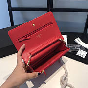 Chanel Wallet On Chain Red Gold Caviar 19x12x3.5cm - 6
