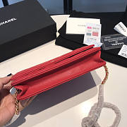 Chanel Wallet On Chain Red Gold Caviar 19x12x3.5cm - 5