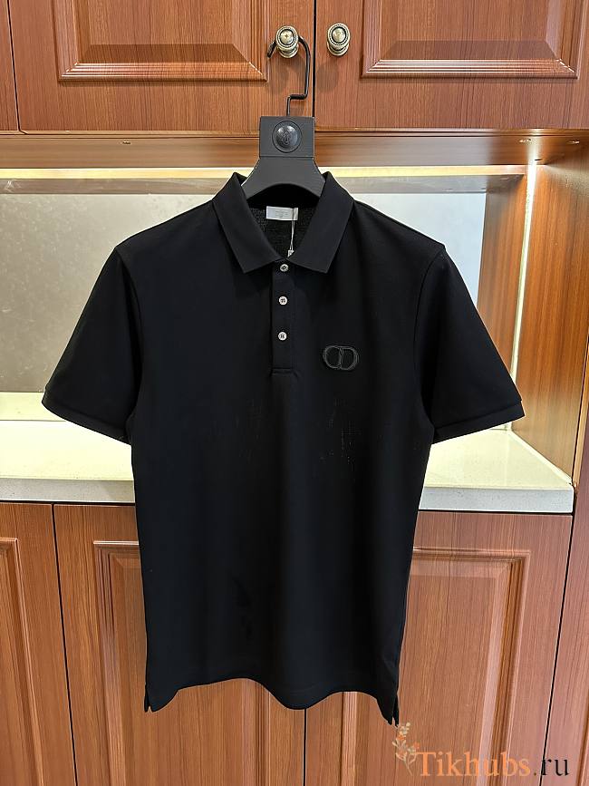 Dior CD Icon Polo Black Shirt - 1