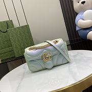 Gucci GG Marmont Small Shoulder Bag Green 22cm - 1