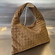 Bottega Veneta Hop Bag Brown Suede 41x20.5x7.5cm - 5