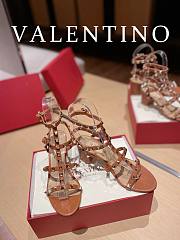 Valentino Garavani Rockstud Heeled Sandals Brown 6cm - 3