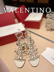 Valentino Garavani Rockstud Heeled Sandals White 6cm - 3