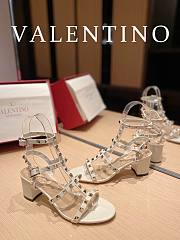 Valentino Garavani Rockstud Heeled Sandals White 6cm - 2