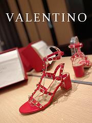 Valentino Garavani Rockstud Heeled Sandals Red 6cm - 2