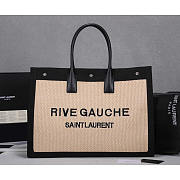 YSL Rive Gauche Printed Canvas And Leather Large Tote Bag 48x36x16cm - 1