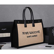 YSL Rive Gauche Printed Canvas And Leather Large Tote Bag 48x36x16cm - 3