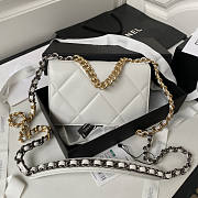 Chanel 19 Woc Wallet On Chain White Gold 19cm - 4