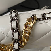 Chanel 19 Woc Wallet On Chain White Gold 19cm - 3