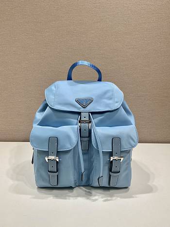 Prada Backpack Bag Re-nylon Blue 33x24x13cm