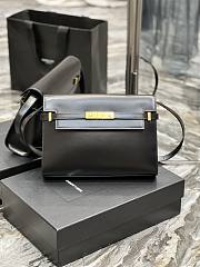 YSL Manhattan Leather Shoulder Bag Black 29x20.5x7cm - 1