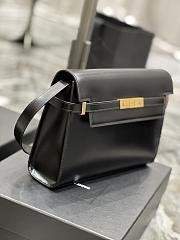 YSL Manhattan Leather Shoulder Bag Black 29x20.5x7cm - 2