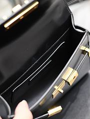 YSL Manhattan Leather Shoulder Bag Black 19x14x4cm - 5