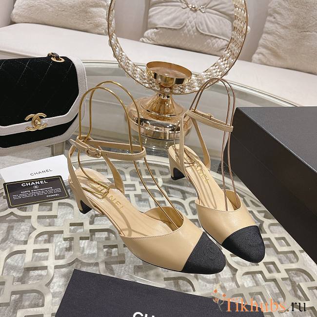 Chanel Slingback Pump Beige 5cm - 1