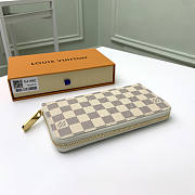 Louis Vuitton LV Zippy Wallet White Damier 19.5x10cm - 6