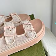 Gucci GG Open Toe Sandals Pink - 4