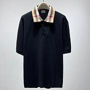 Burberry Check-Collar Polo Shirt - 1