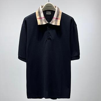 Burberry Check-Collar Polo Shirt