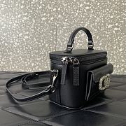 Valentino Garavani Leather Locò Vanity Case Black 16.5x10x7.5cm - 5