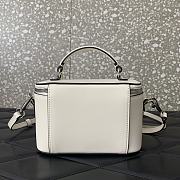 Valentino Garavani Leather Locò Vanity Case White 16.5x10x7.5cm - 3