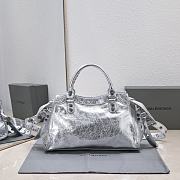 Balenciaga Neo Cagole Handbag Silver 32x21x13cm - 3