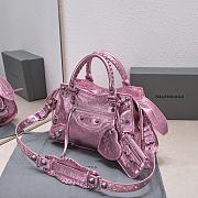 Balenciaga Neo Cagole Handbag Pink Metallic 32x21x13cm - 3