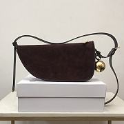 Burberry Small Shield Sling Bag Cocoa Suede 32 x 7 x 17 cm - 1