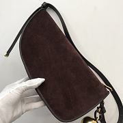 Burberry Small Shield Sling Bag Cocoa Suede 32 x 7 x 17 cm - 4