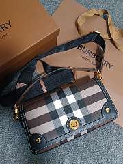 Burberry Top Handle Note Bag Dark Brown 24 x 8 x 14 cm - 4