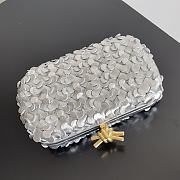 Bottega Veneta Knot Silver Bag 19x11.5x5cm - 2