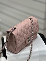 Chanel Flap Bag Caviar Light Pink Silver 20cm - 6