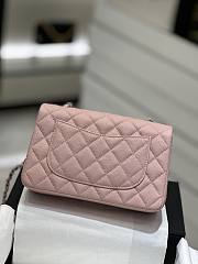 Chanel Flap Bag Caviar Light Pink Silver 20cm - 5