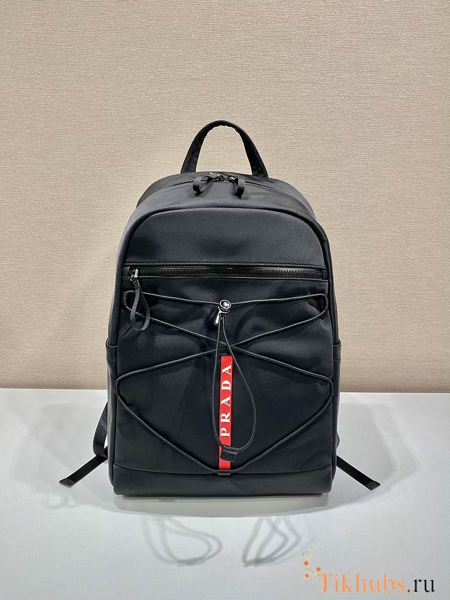 Prada Technical Fabric Backpack Black 43x30x17cm - 1