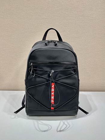 Prada Technical Fabric Backpack Black 43x30x17cm
