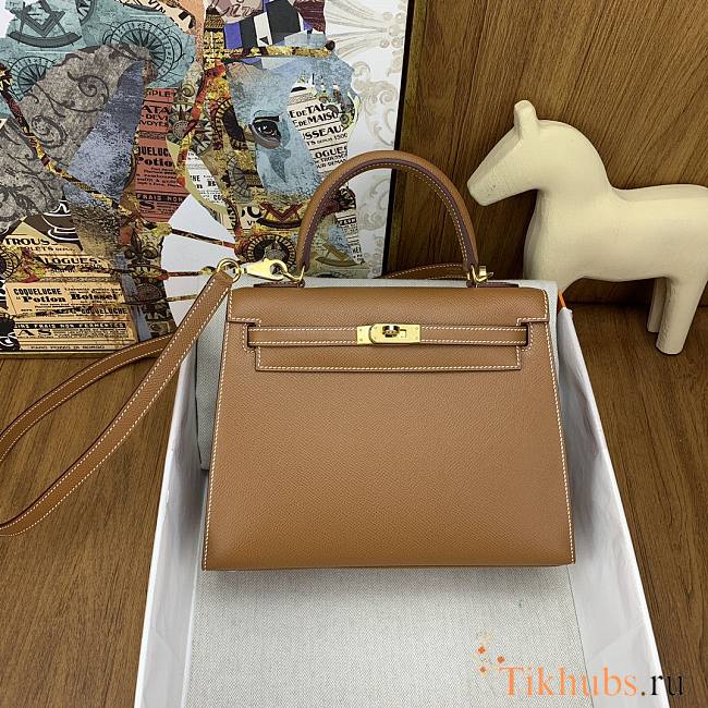 Hermes Kelly 25 Epsom Gold GHW 25cm - 1