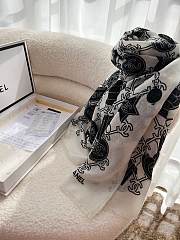 Chanel Black White Scarf 105x200cm - 1