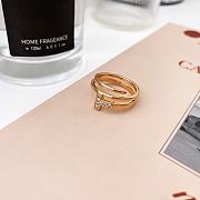 Tiffany & Co Blue Diamond Square Wrap Ring Gold  - 3